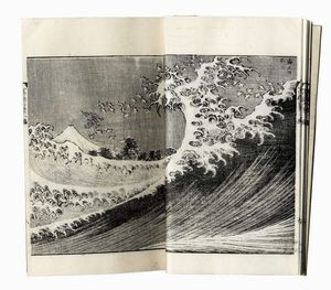 KATSUSHIKA HOKUSAI : Fugaku hyakkei (Le cento vedute del monte Fuji).  - Asta Stampe, disegni e dipinti antichi, moderni e contemporanei - Associazione Nazionale - Case d'Asta italiane