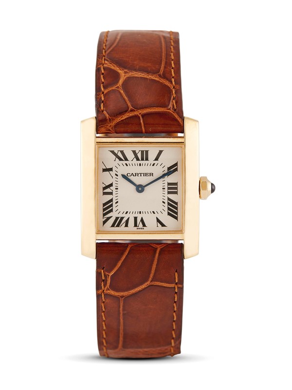 Sold at Auction: CARTIER TANK FRANCAISE REF 1821 IN ORO 18 KT